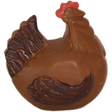 petites poules en chocolat-animaux de la ferme maison maxime-fabrication-chocolat-blanc-chocolat-noir